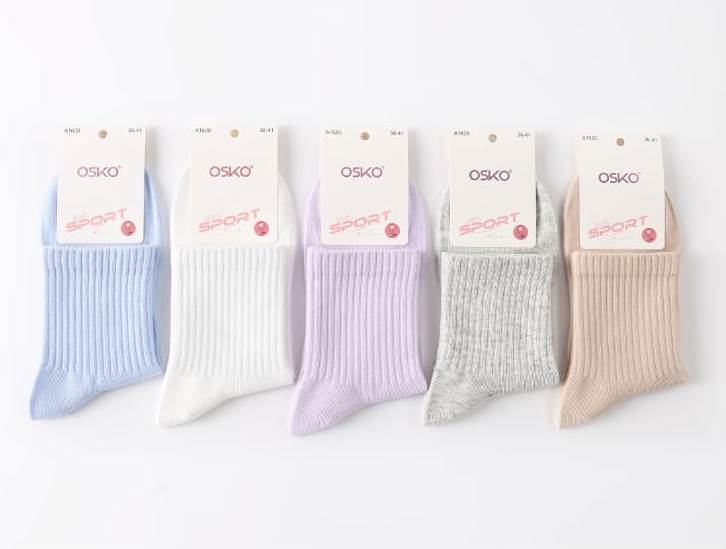 Носки женские тонкие “Osko” №А1620, 1621 однотонные (12 пар)