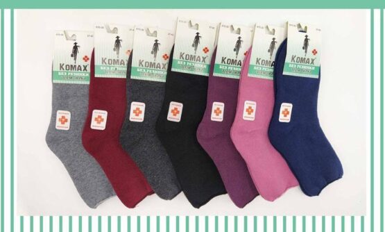 Носки женские теплые “Komax” №610-25, 610-30 медик (12 пар)