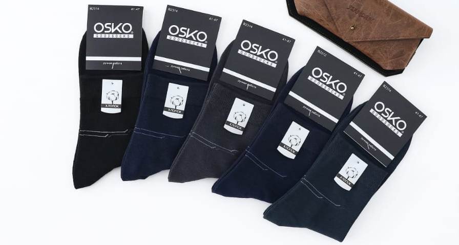 Носки мужские тонкие “Osko” №В2311, 2314, 2313, 2312 укороченные (12 пар)