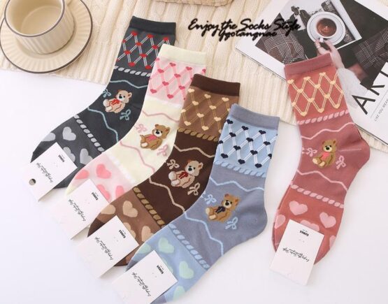 Носки женские тонкие “Komax” №22603, 22605 рисунок (10 пар)