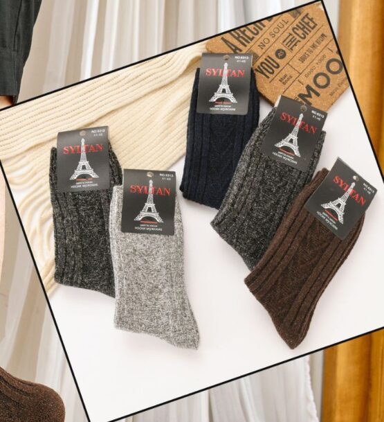 Носки мужские теплые “Syltan” №9313 шерсть, башня (12 пар)