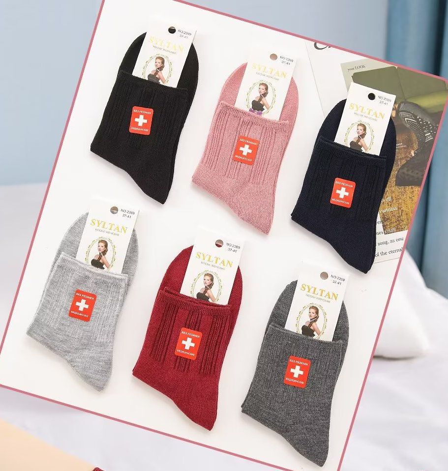 Носки женские тонкие “Syltan” №2269 медик (10 пар)