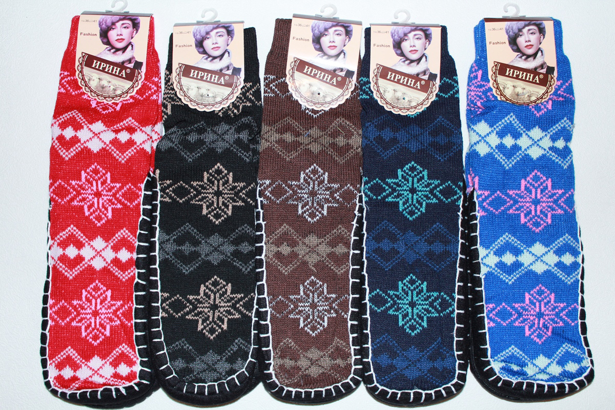 Носки с подошвой женские “Ирина” №1018, 1012 (12 пар)