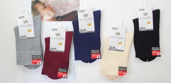 Носки женские тонкие “Наташа” №5089 без резинки (10 пар)