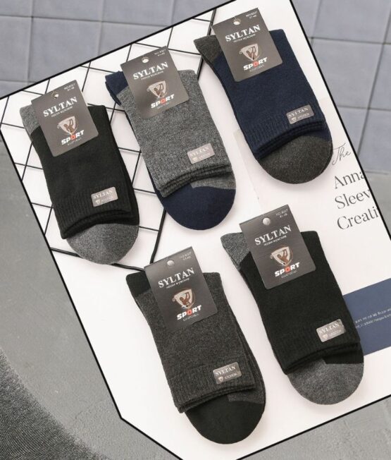 Носки мужские теплые “Syltan” №9307 махровые, цветной след (10 пар)