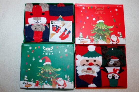 Носки женские тонкие “Волшебный ангел” №2280 новогодние (4 пары)