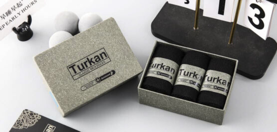 Носки мужские тонкие “Turkan” №575 коробка 3 пары