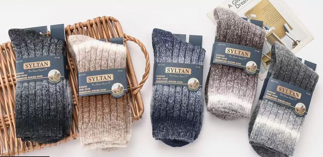 Носки мужские теплые “Syltan” №7141 лама, переливы (10 пар)