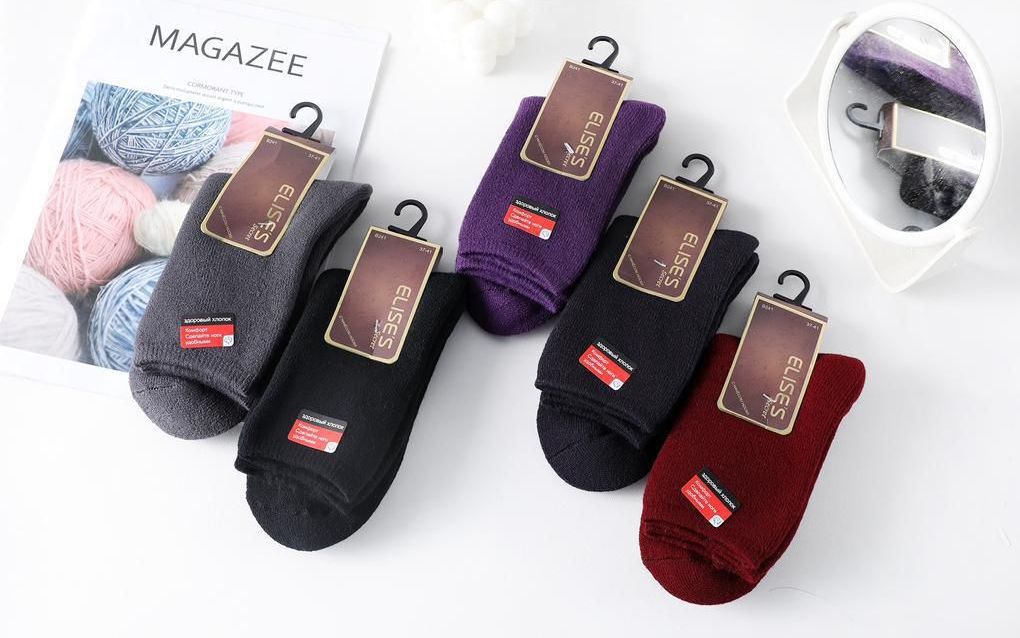 Носки женские теплые “Elise’s” №В241 начес, медик (10 пар)