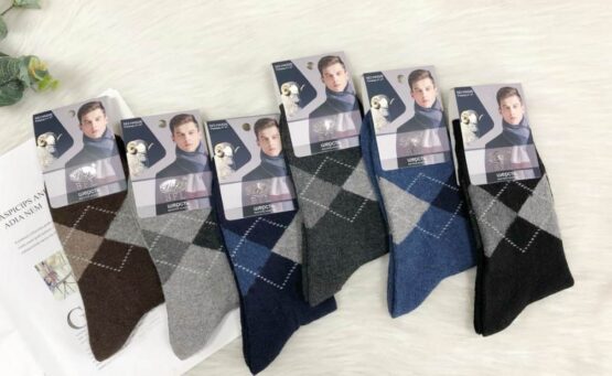 Носки мужские теплые “BFL” НА519, 521, 522, 524, 523, 526 тонкая ангора (12 пар)