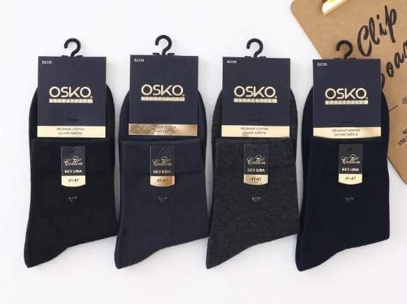 Носки мужские тонкие “Osko” №2322, 2321, 2340, 2339, 2338, 2336, 2323, 2337 укороченные (10 пар)