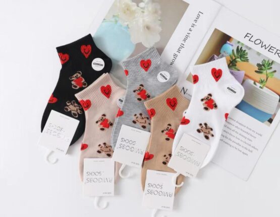 Носки женские короткие “Amigobs” №7002 мишка (10 пар)