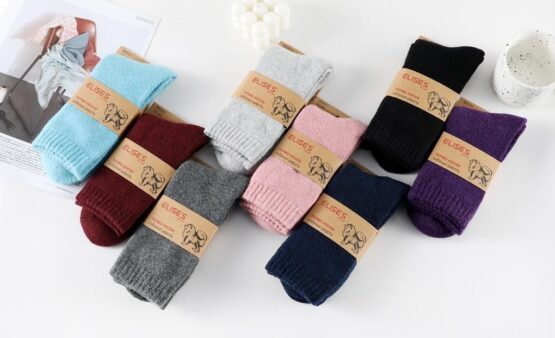 Носки женские теплые “Elise’s” №В6001 собачья шерсть (12 пар)