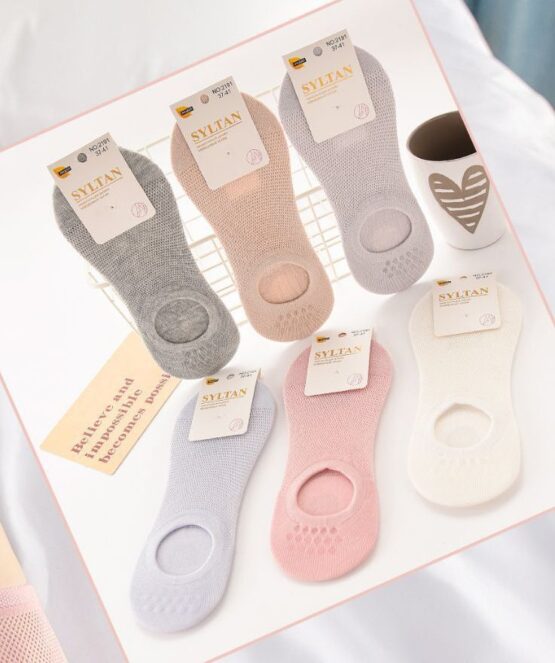Следки женские хлопок “Syltan” №2191 глубокие, сетка (12 пар)