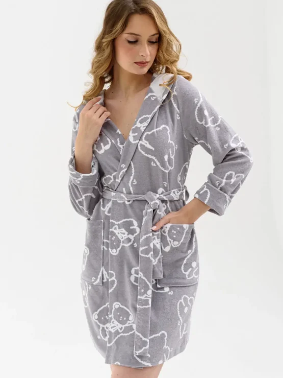 Халат женский “Оптима, Игрушки” №2254 (44,46,48)