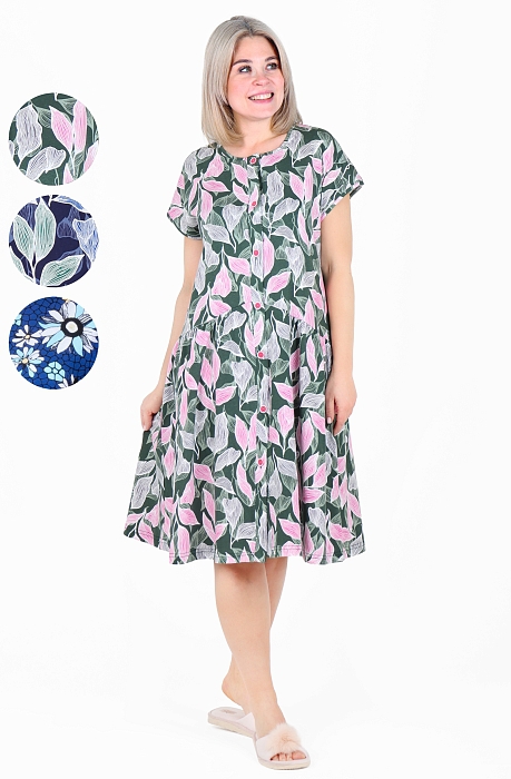 Халат женский “Лотос. Лазурит” №Х-425 (46-56)