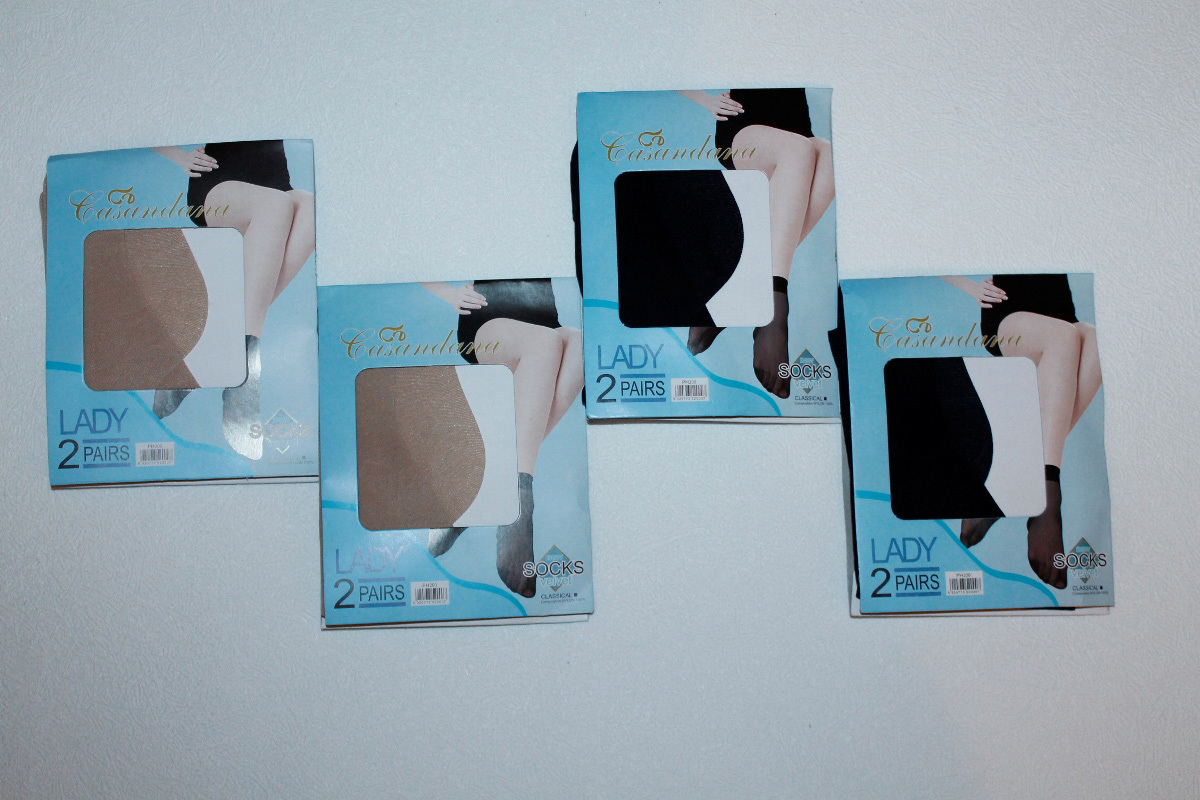 Носки капроновые “Casandana” №200 с пяткой (синяя упаковка) (10 пар)