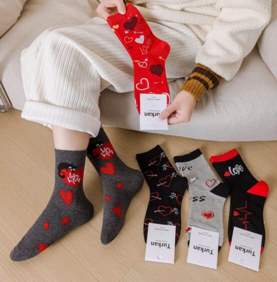 Носки женские тонкие “Turkan” №7072 love (10 пар)