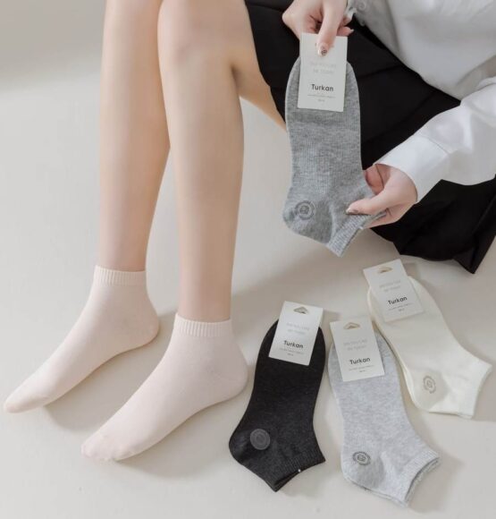 Носки женские короткие “Turkan” №В0112 однотонные (10 пар)