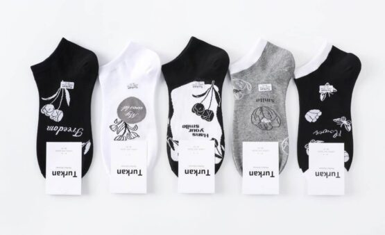 Носки женские короткие “Turkan” №6457 цветы (10 пар)