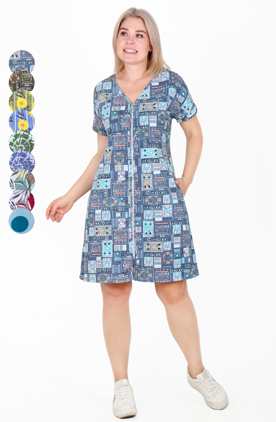 Халат женский “Лотос. Этника” №Х-431 (44-60)