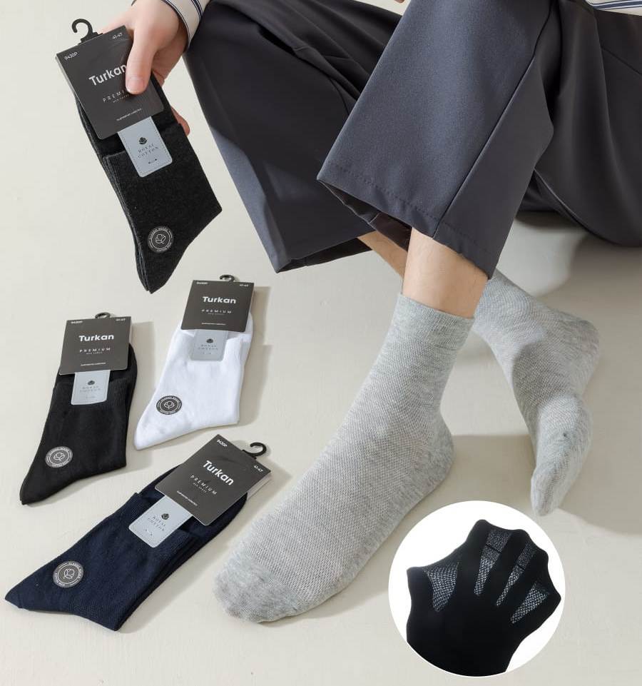 Носки мужские тонкие “Turkan” №9430 сетка (10 пар)