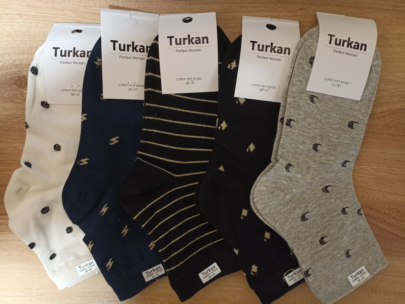 Носки женские тонкие “Turkan” №62503 люрекс (10 пар)