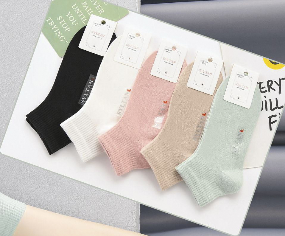 Носки женские короткие “Syltan” №2152 однотонные (10 пар)