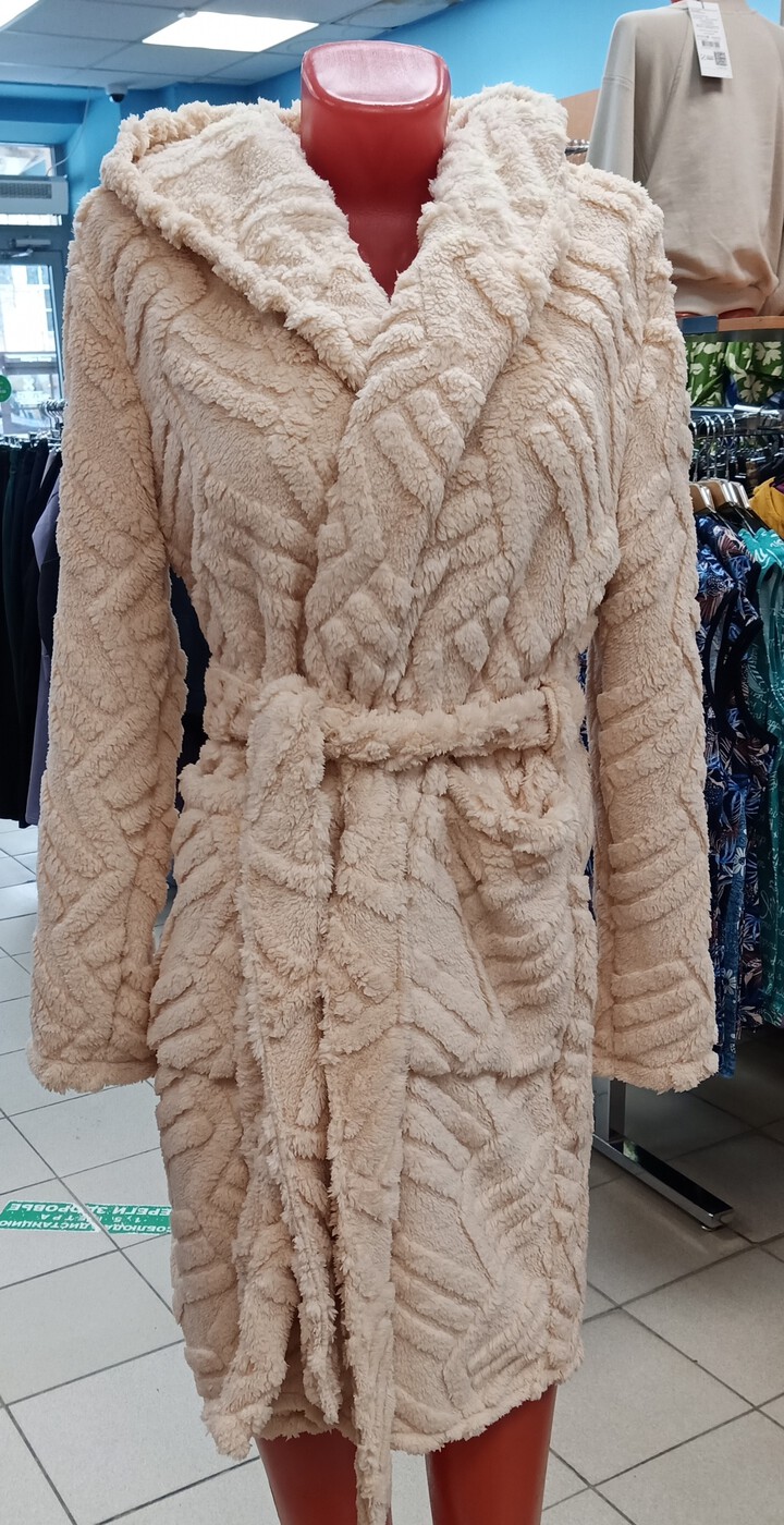 Халат женский “Кристи” (44-54) с капюшоном