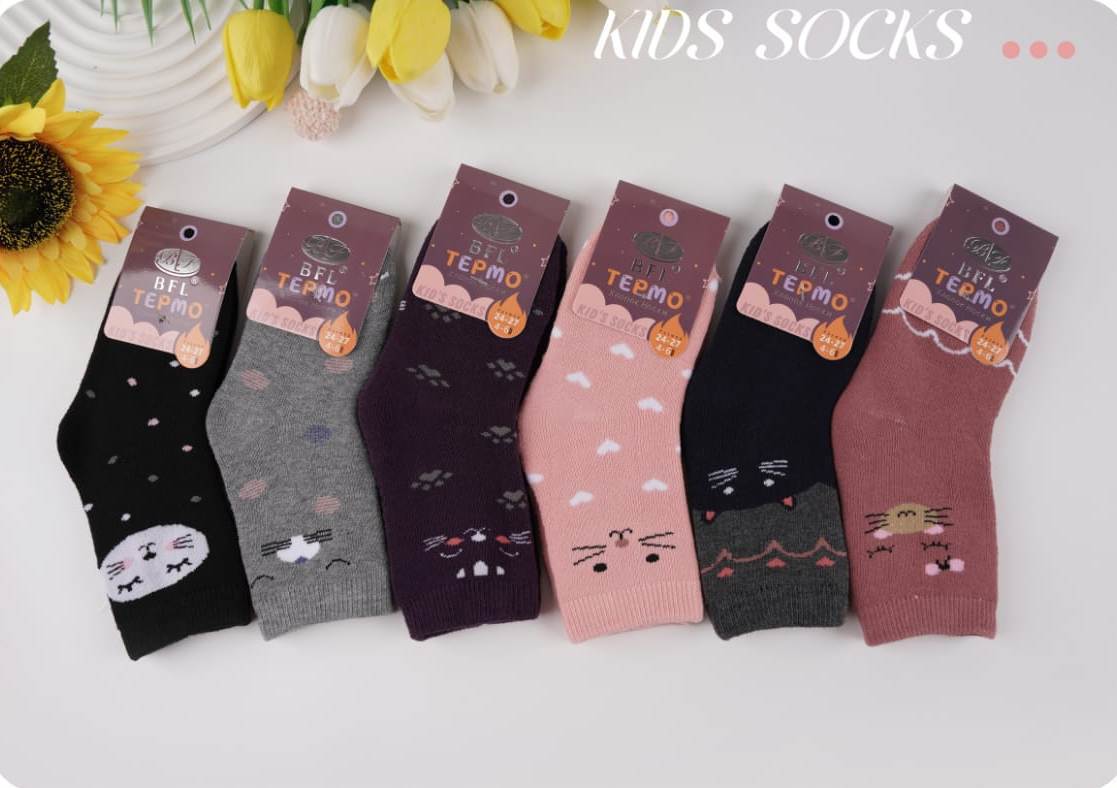 Носки детские теплые “BFL” №НС31 (1-3, 4-6, 7-8, 10-12) махровые (12 пар)