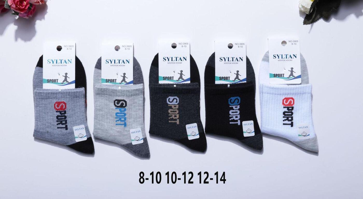 Носки детские тонкие “Syltan” №3905 (8-14 лет) спорт (10 пар)