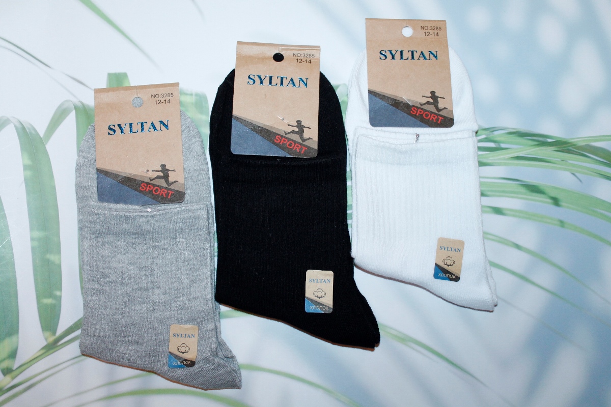 Носки детские тонкие “Syltan” №3285 (8-10, 10-12, 12-14) (10 пар)