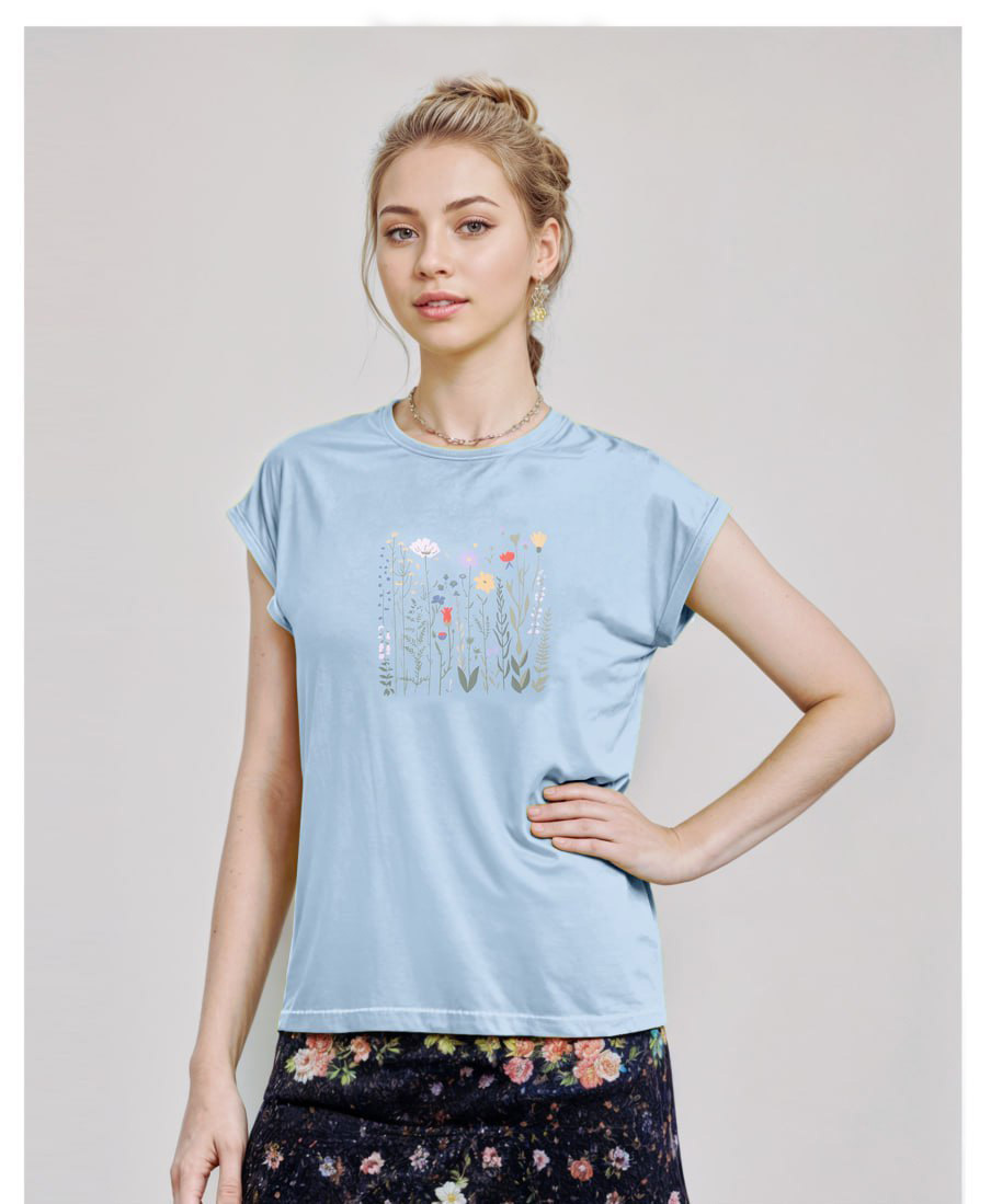 Футболка женская “Samo” (48-56, M-3XL) лайкра, принт