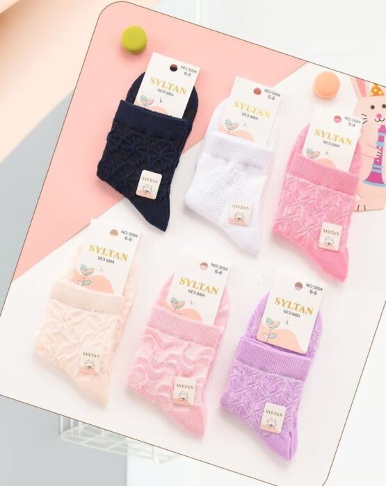 Носки детские тонкие “Syltan” №3094 (6-8, 8-10, 10-12) сетка (10 пар)