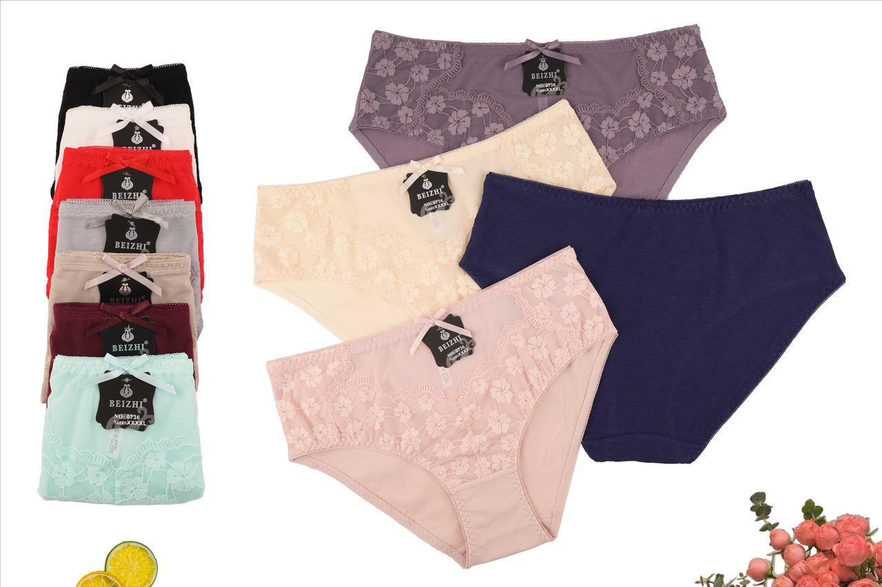 Трусы женские “Beizhi” №0736 (2XL-4XL)