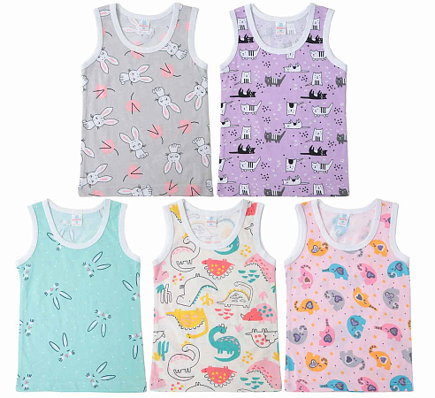 Майка детская “Bonito” №6102 (2-6 лет) лямка, с рисунком