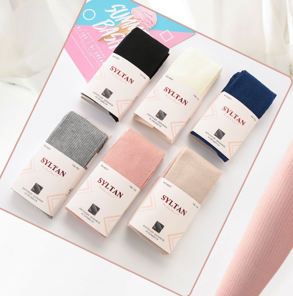 Колготки детские “Syltan” №9007 (122-164) рубчик