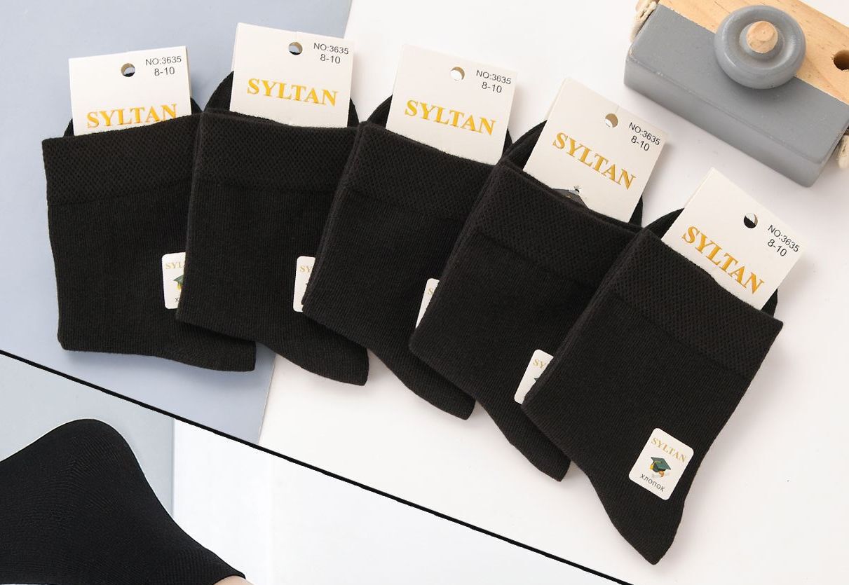 Носки детские тонкие “Syltan” №3635 (6-8, 8-10, 10-12) (10 пар)