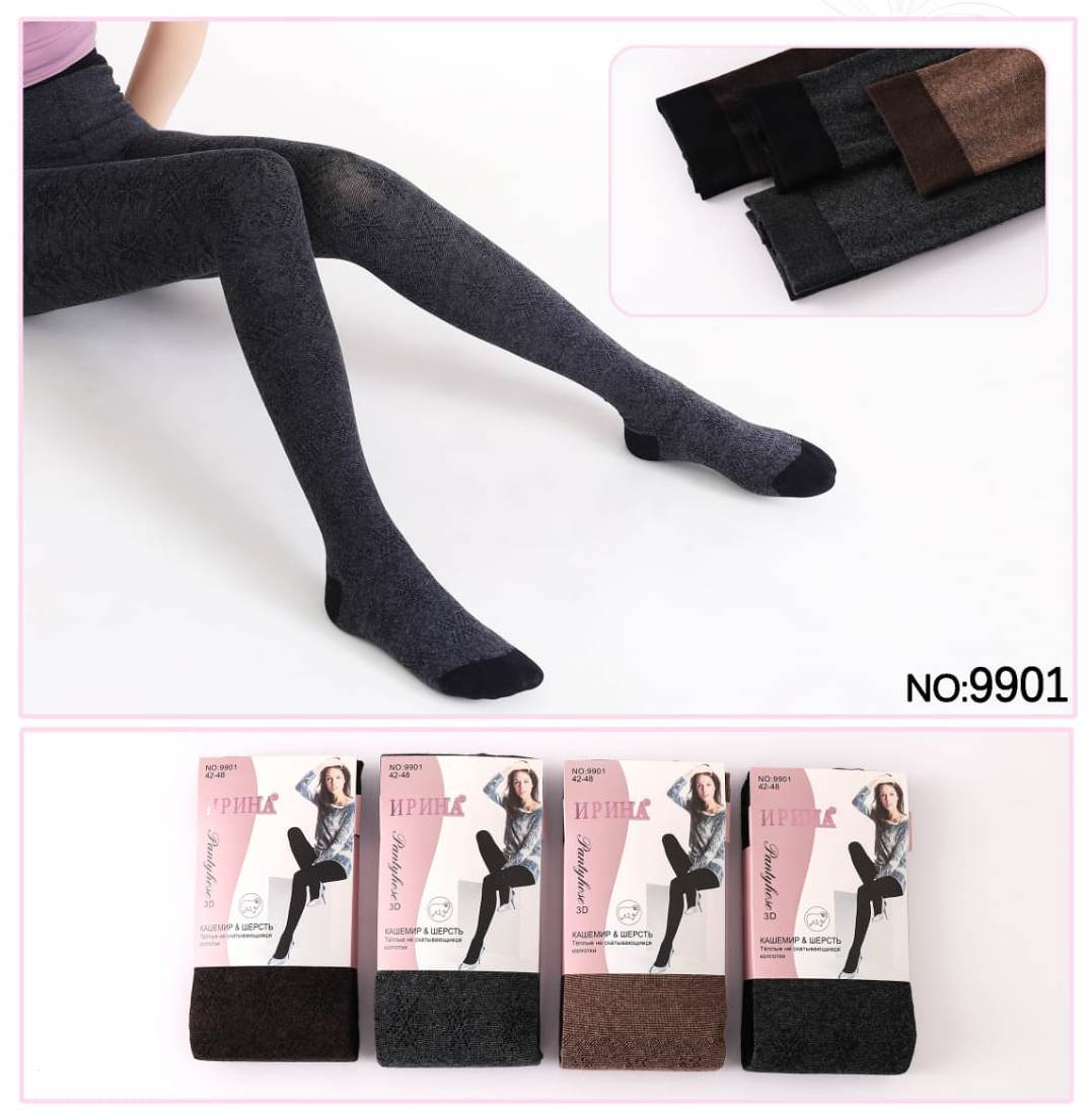 Колготки женские “Ирина” №9901, 9904 (42-48, 48-54, 54-60) кашемир, рисунок
