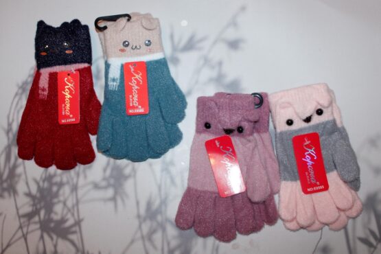 Перчатки детские “Корона” №Е0585, 0621, 0580 (12 пар)