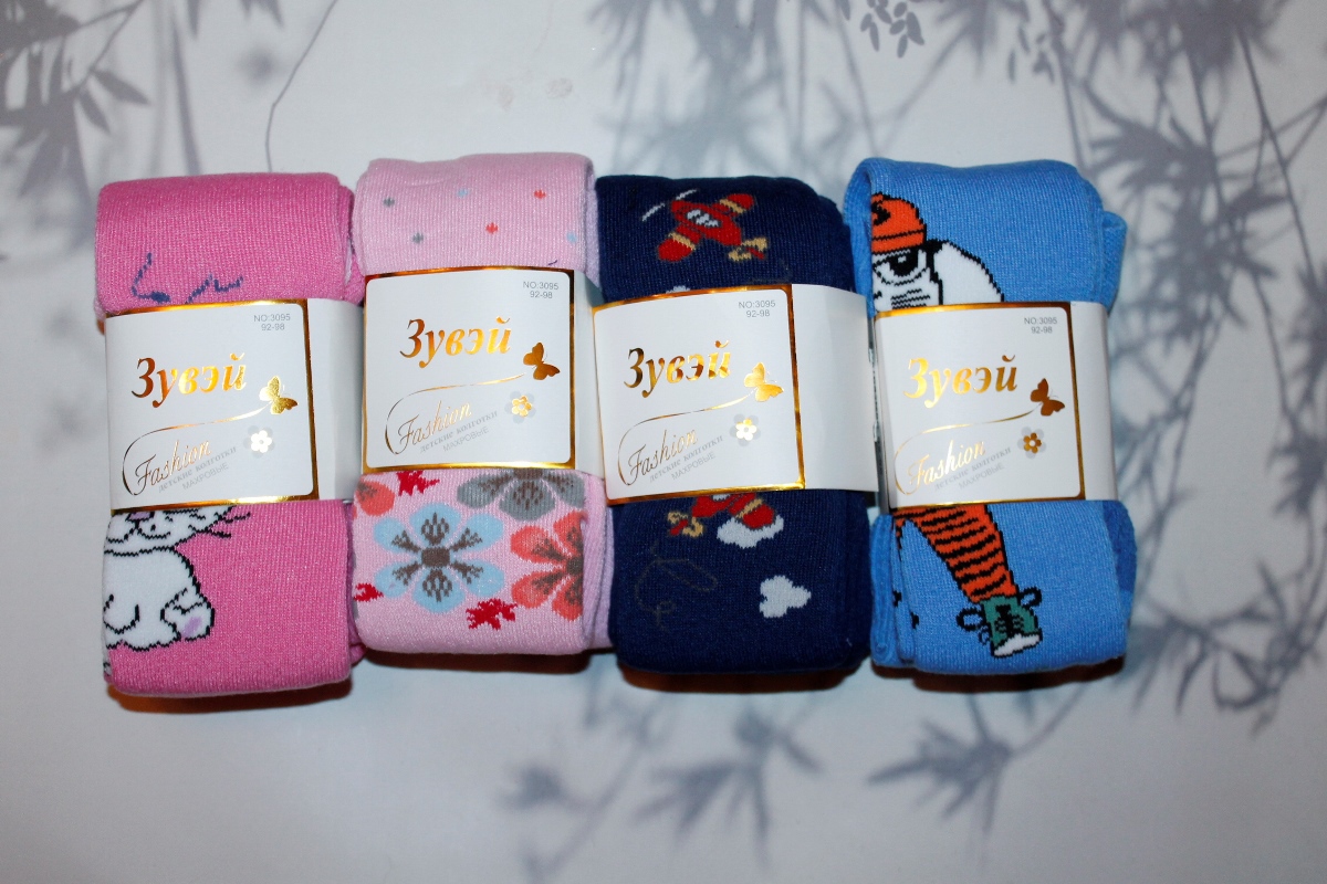 Колготки детские “Зувэй” №3095 (74-152) махровые