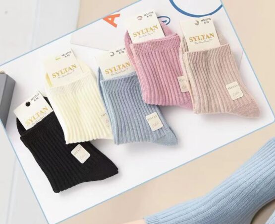 Носки детские тонкие “Syltan” №3718 (8-10, 10-12, 12-14) однотонные, рубчик (10 пар)