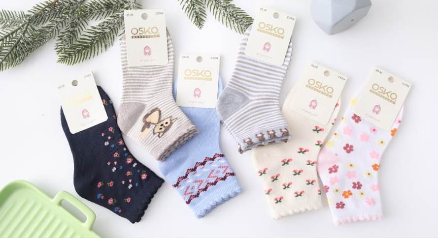Носки детские тонкие “Osko” №С3304 (20-25, 25-30, 30-35) (12 пар)