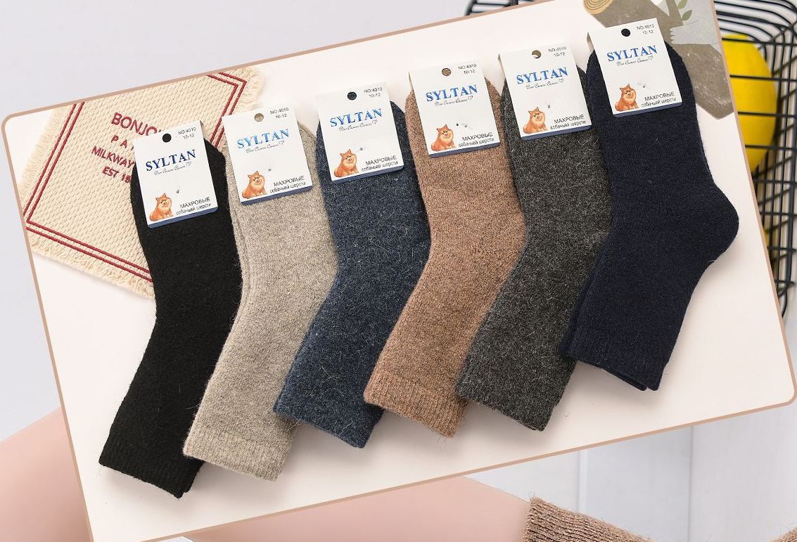 Носки детские теплые “Syltan” №4010 (6-8, 8-10, 10-12) собачья шерсть (10 пар)
