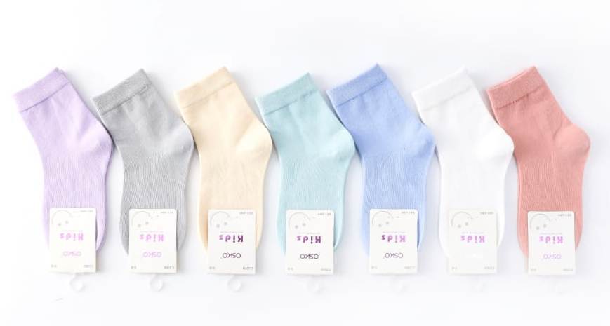 Носки детские тонкие “Osko” №С3369 (3-4, 5-6, 7-8) однотонные (10 пар)