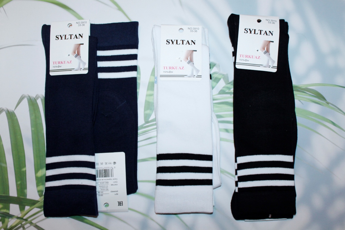 Гольфы детские тонкие “Syltan” №3910 (30-33, 33-36) полоска (6 пар)