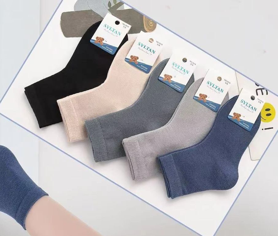Носки детские тонкие “Syltan” №3518 (1-2, 3-4, 5-6) однотонные (10 пар)