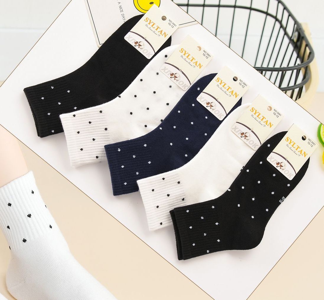 Носки детские тонкие “Syltan” №3991 (6-8, 8-10, 10-12) крапинка (10 пар)