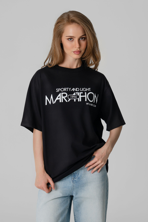 Футболка женская “Калинка” №3190 (42-48) оверсайз