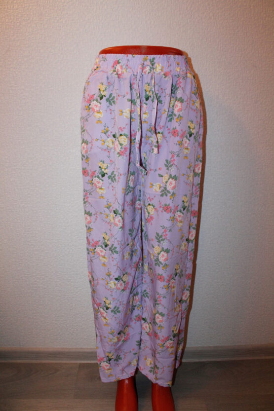 Брюки женские “Наташа” №С206 (6XL) с цветами